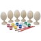 Set of 6 Unfinished Wooden Eggs 3.5 Inches